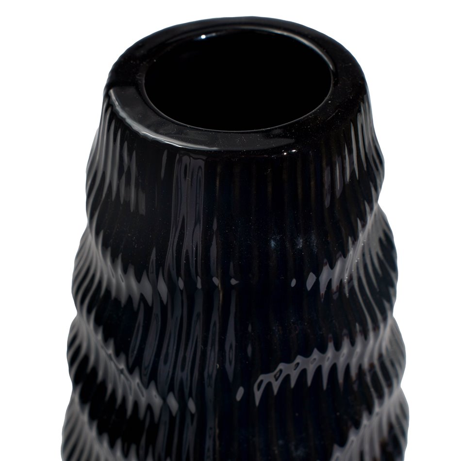 Vase Gavardo BL, black, 13.5x35.6cm