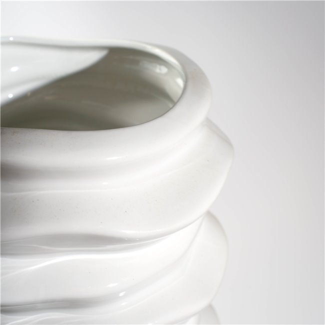 Vase Gartowa, white, 19.5x78cm