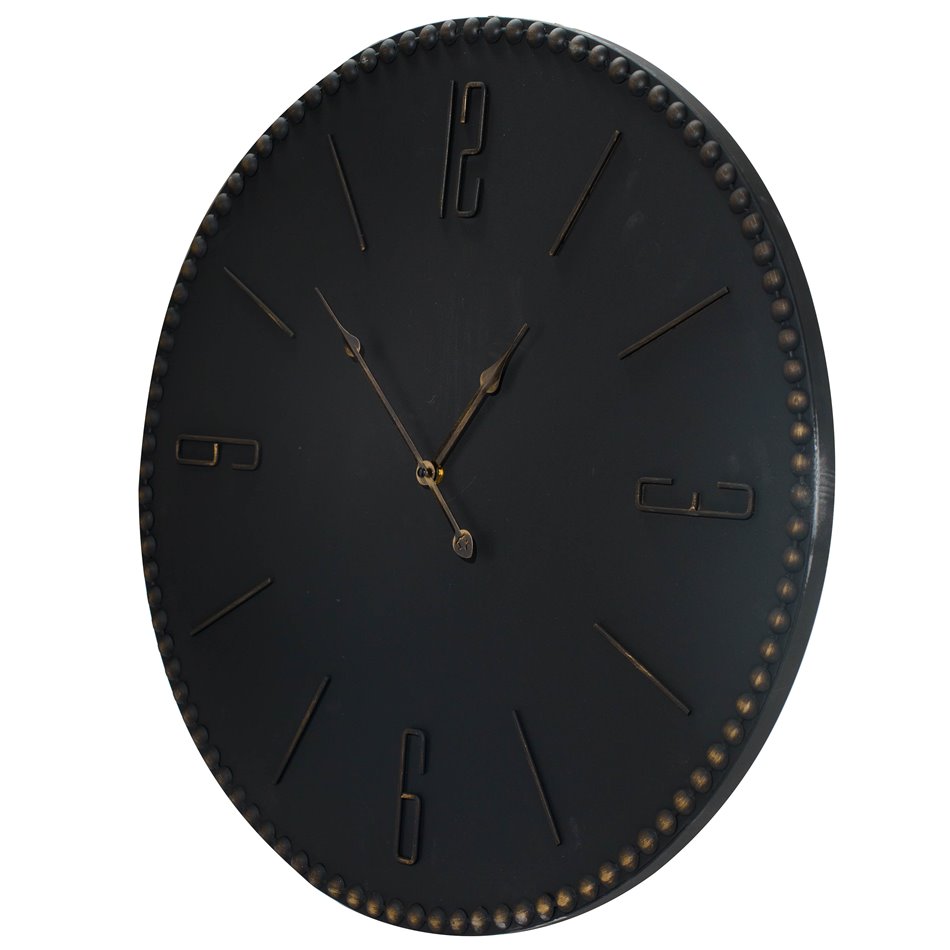 Wall clock Mdina Black, D60x3cm