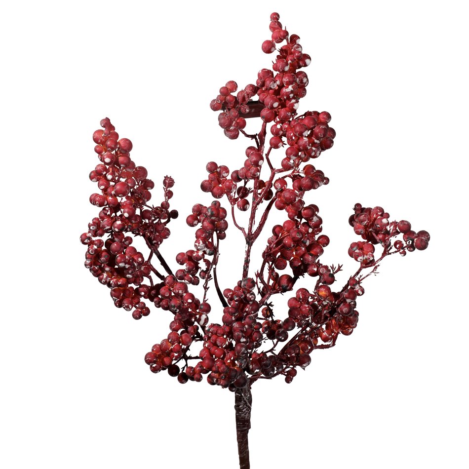 Decorative plant Berry spray, red, H53cm