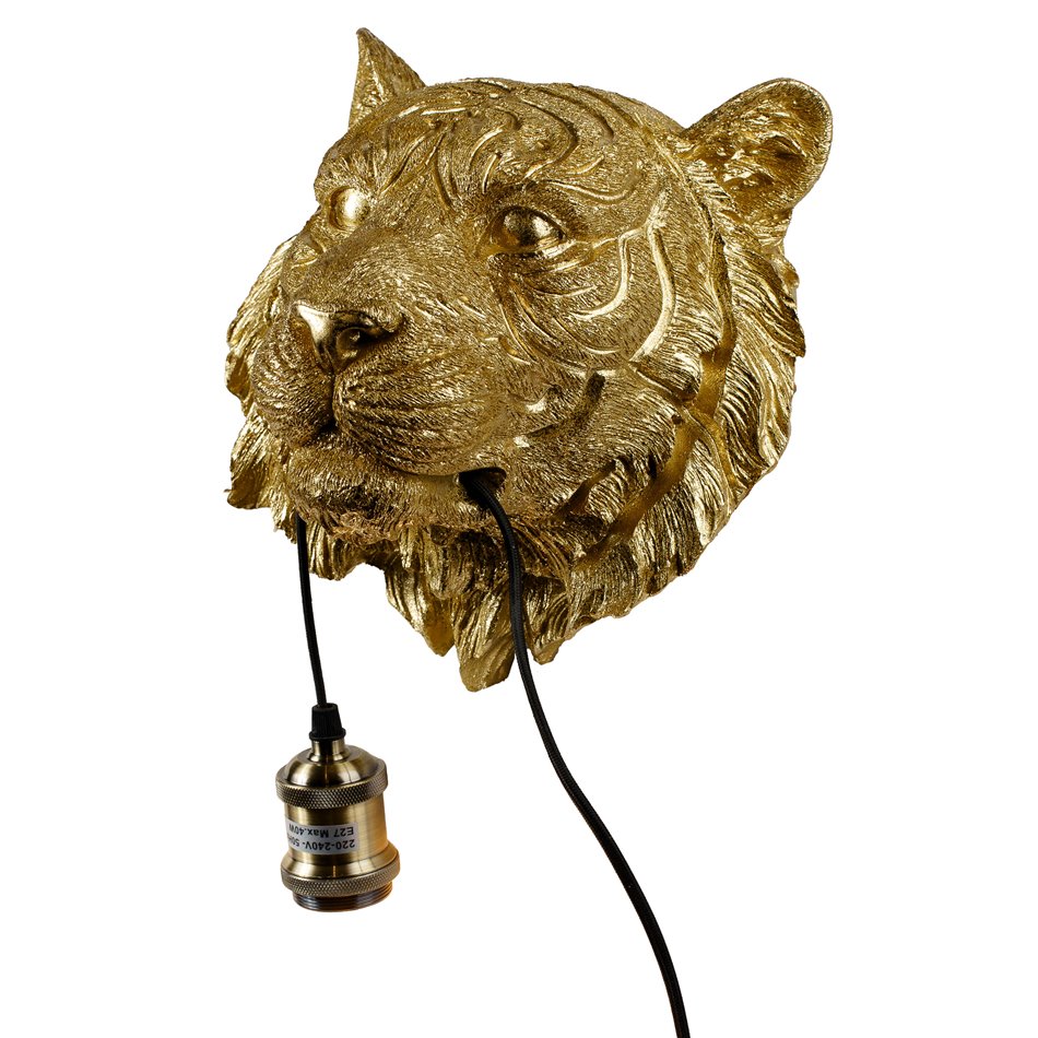 Wall lamp Tiger, golden, H27.5x27x20.5cm