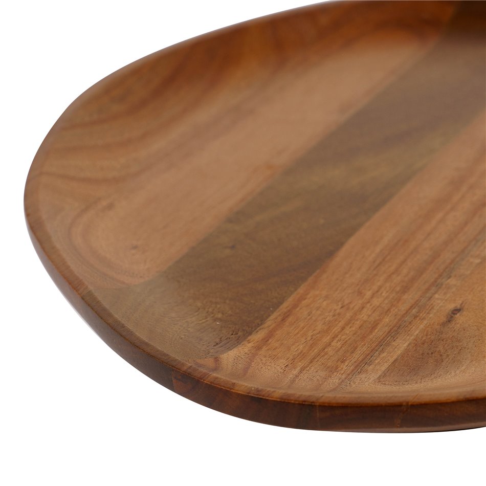 Acacia wood plate Frill, 31.8x30.6xH2.6cm