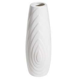 Vase Gazzano white, shiny, H35.5xD13cm