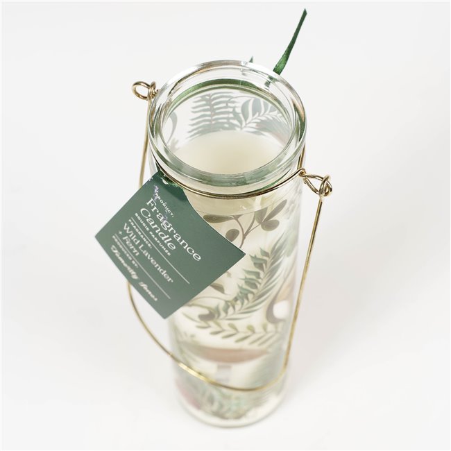 Candle Mushroom, in glass jar, H20xD6cm