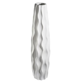 Vase Grettija white,shiny, H78xD19.5cm