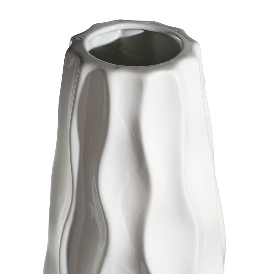 Vase Grettija white,shiny, H78xD19.5cm