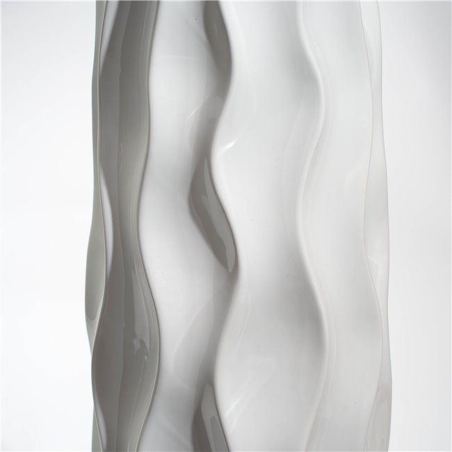 Vase Grettija white,shiny, H78xD19.5cm