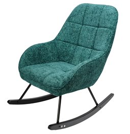 Rocking chair Alberta, turquoise, 67.5x94x106cm