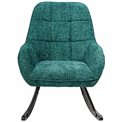 Rocking chair Alberta, turquoise, 67.5x94x106cm