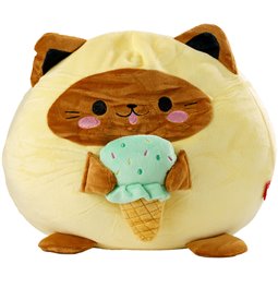 Cushion Fluffy Kawaii Minty, yellow, 32x25x22cm