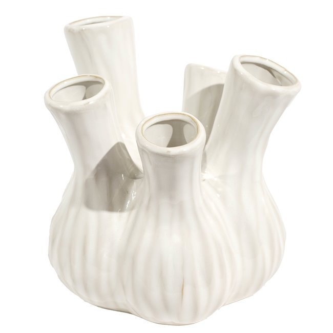 Vase white L, ceramic, 20x21x20cm