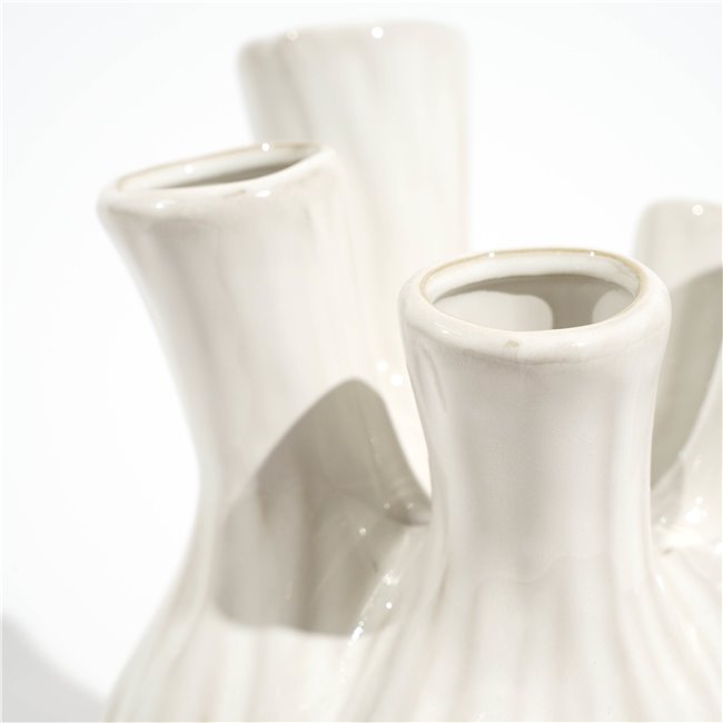 Vase white L, ceramic, 20x21x20cm