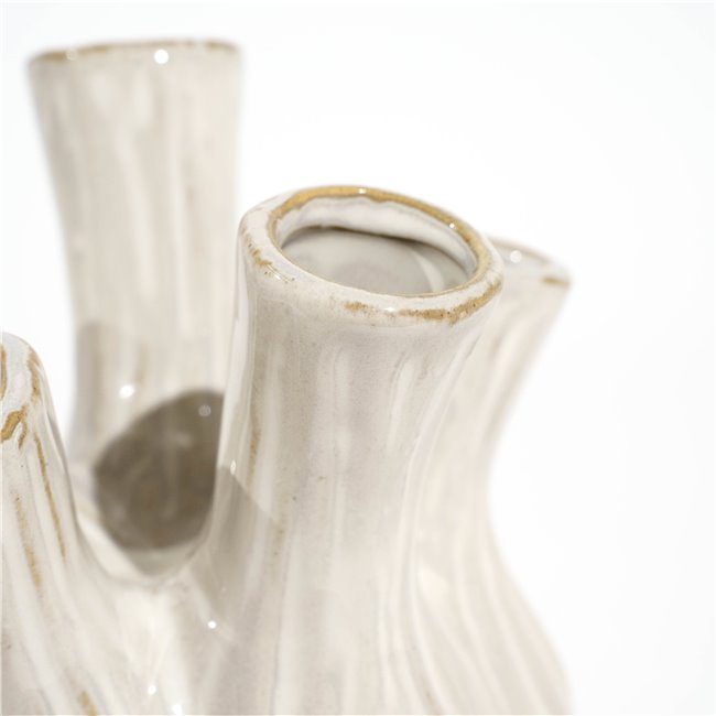 Vase white S, ceramic, 13x16x13cm