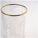 Red wine glass Senne with gold rim, 350ml, H23cm, D7.9cm