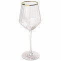 Wine glass Skatvik with gold rim, 540ml, H25cm, D10cm