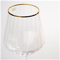 Wine glass Skatvik with gold rim, 540ml, H25cm, D10cm