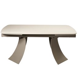 Раздвижной обеденный стол Raita 031, спеченный камень, серо-коричневый, 160-240x90xH75см