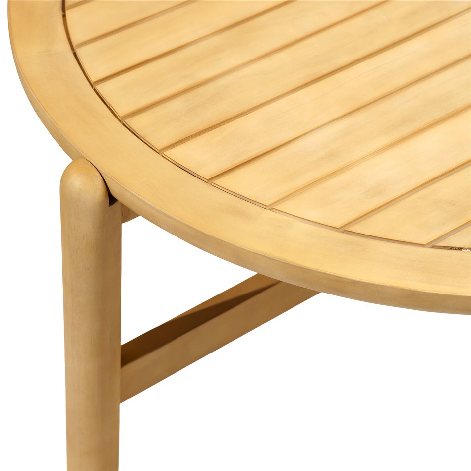 Coffee table Ladeona, acacia, H48xD85,4cm