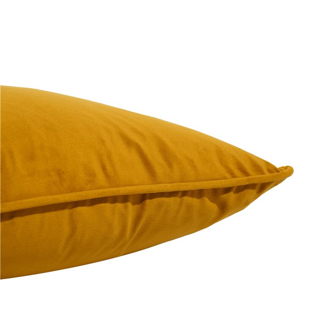 Decorative pillowcase Riviera, mustard, with trim, 45x45cm