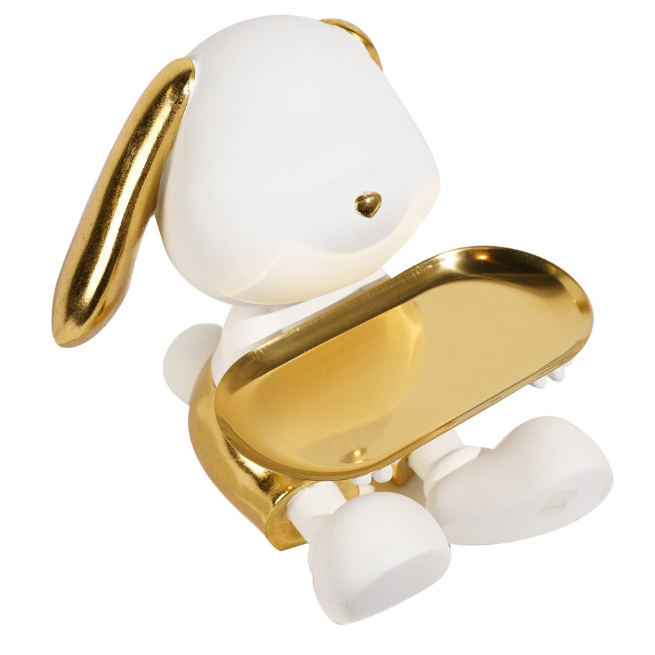 Deco figurine Rabbit with plate, 21.5x23x21cm