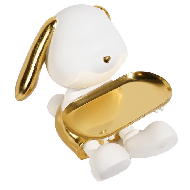 Deco figurine Rabbit with plate, 21.5x23x21cm