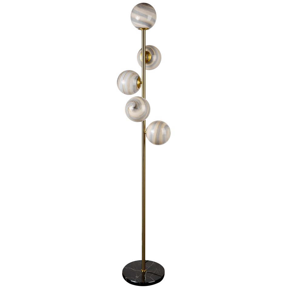 Floor lamp Rade 5, бежевого/цвет латуни, H170xD30cm, E14x5 40W(MAX)
