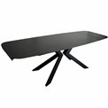 Раздвижной обеденный стол Rigena 018, спеченный камень/металл, 160-240x90cm H75cm