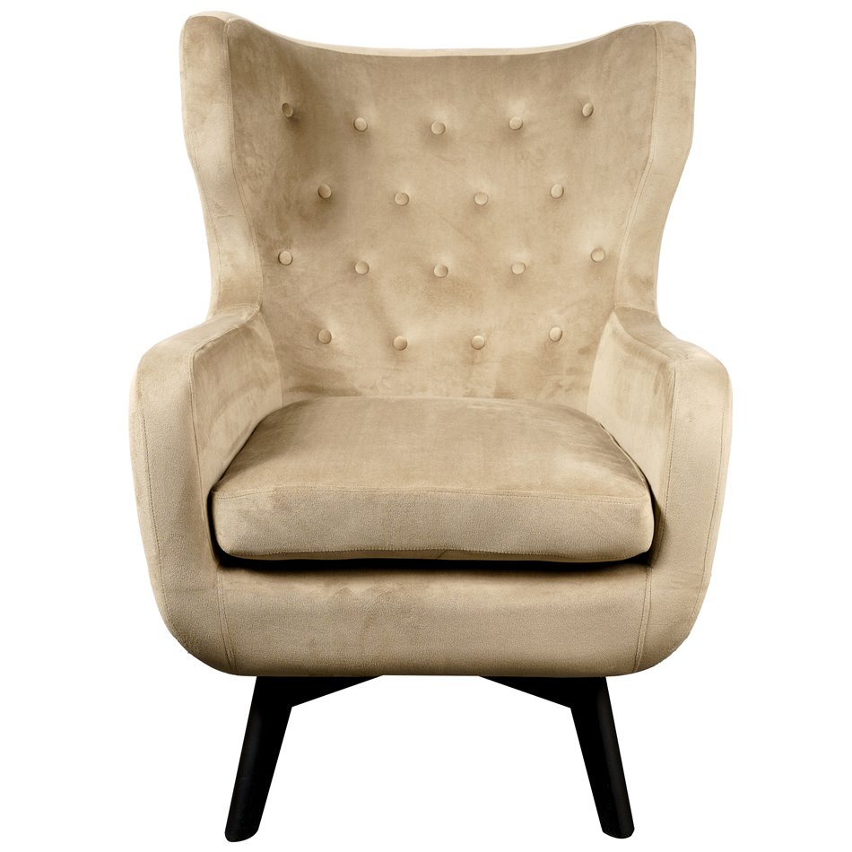 Armchair Dunkel, taupe, H103x76x80cm, seat height 50cm