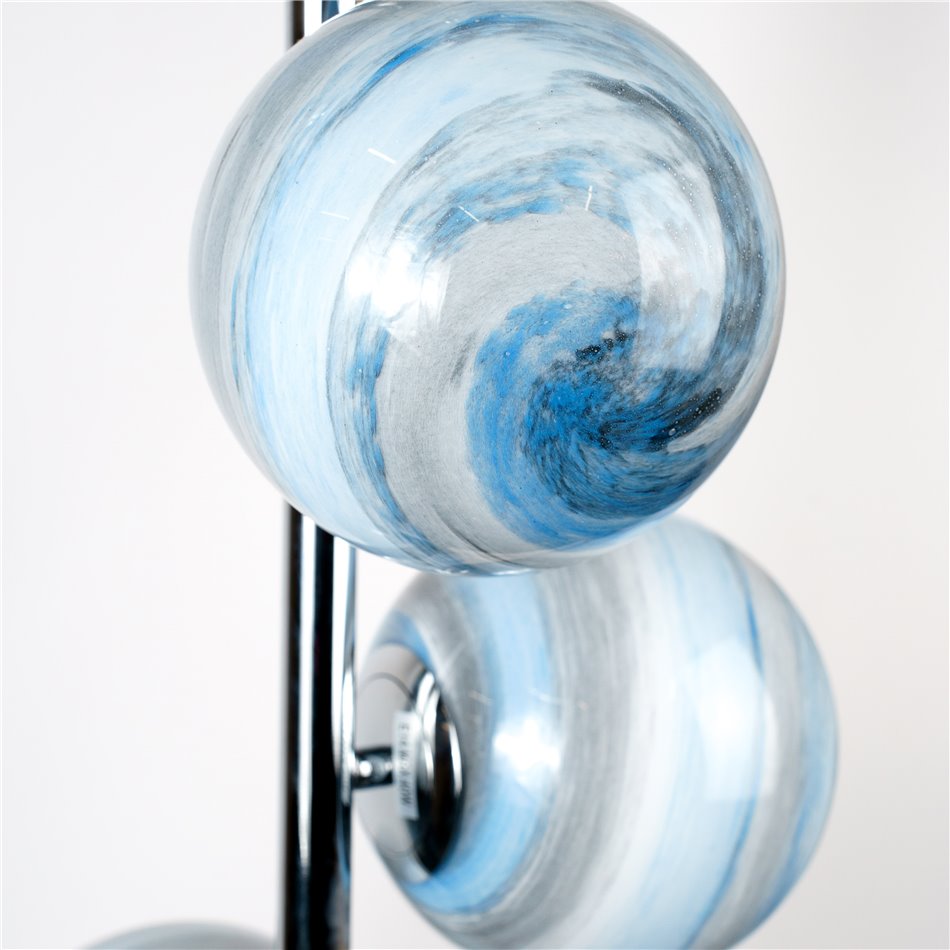 Торшер Rade 5, серый/латунный цвета, H170xD30cm, E14x5 40W(MAX)