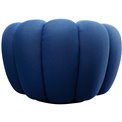 Swivel armchair Peppo Bloom, blue color, H66xD94cm, seat height 40cm