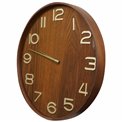 Wall clock Ivana, wood, brown, D55cm
