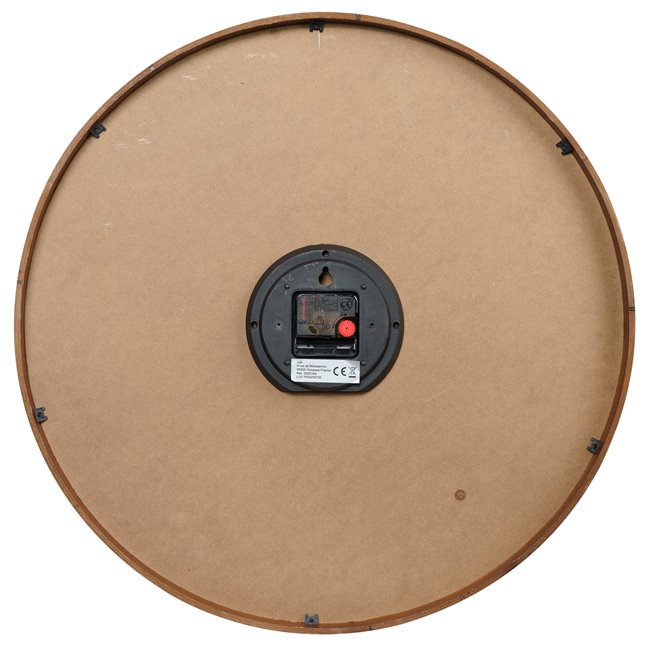 Wall clock Ivana, wood, brown, D55cm