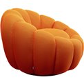 Swivel armchair Peppo Bloom, orange, H66xD94cm, seat height 40cm