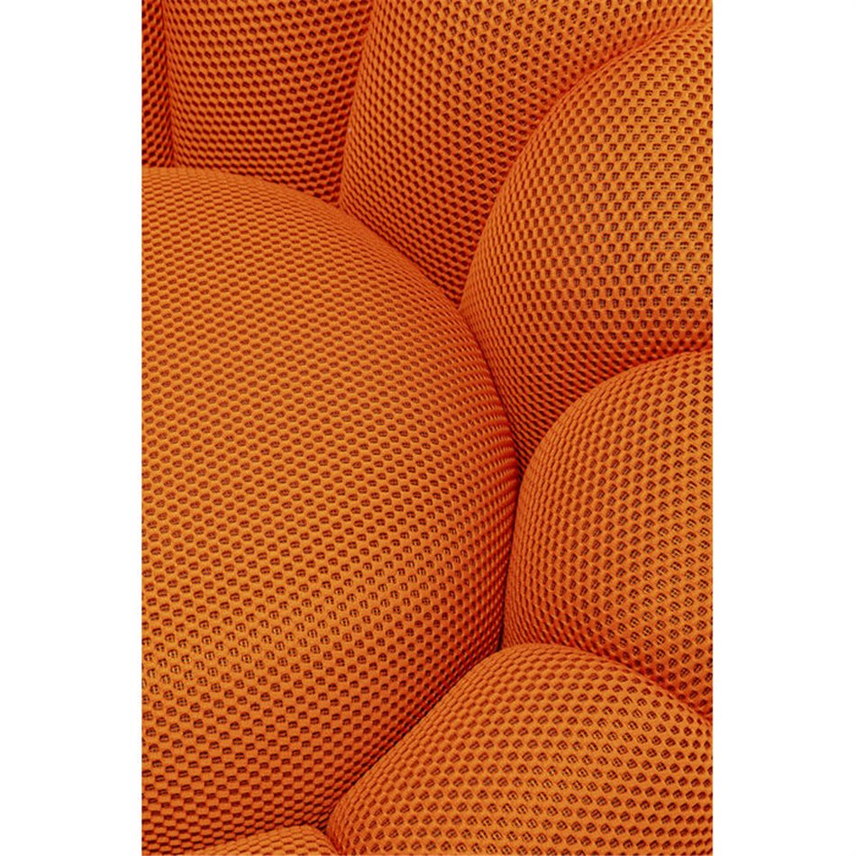 Swivel armchair Peppo Bloom, orange, H66xD94cm, seat height 40cm