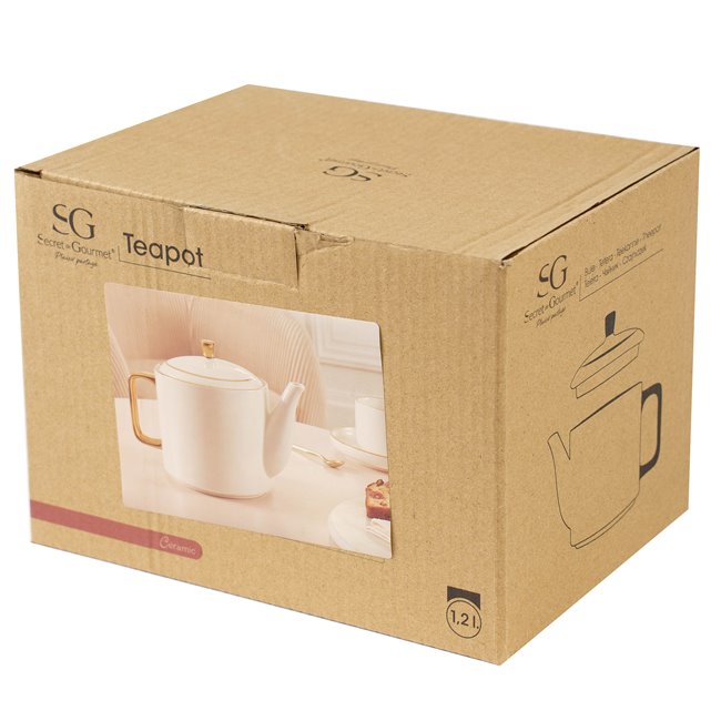 Чайник Arya, керамика, 1,2л, H15x22,5x13,7см