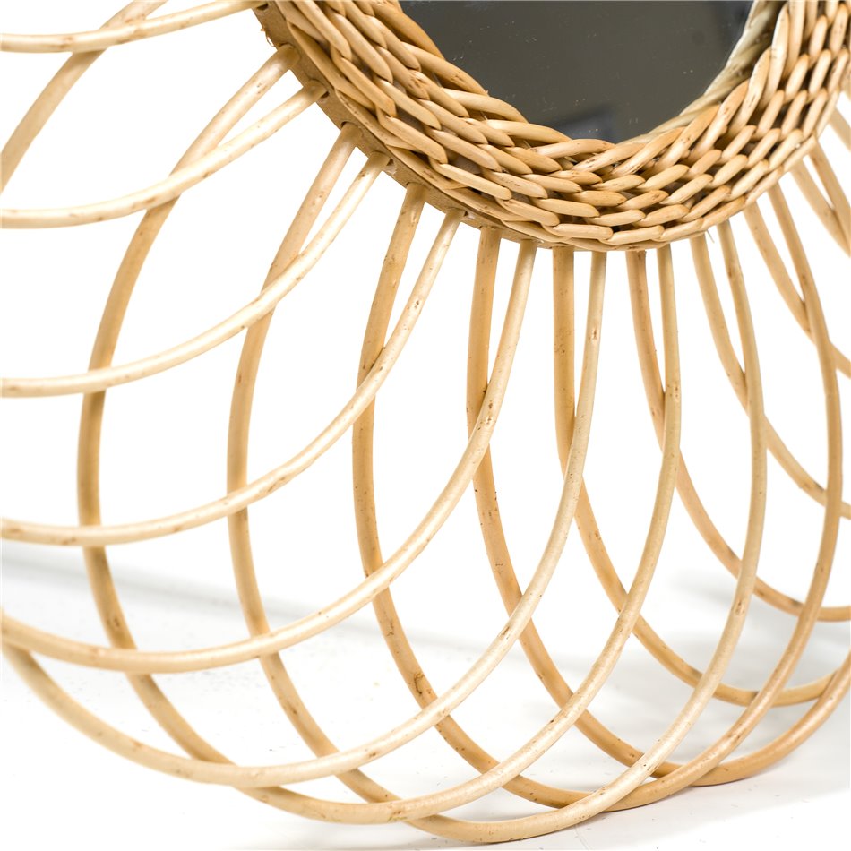 Mirror Rose Gwenn, rattan, D58cm