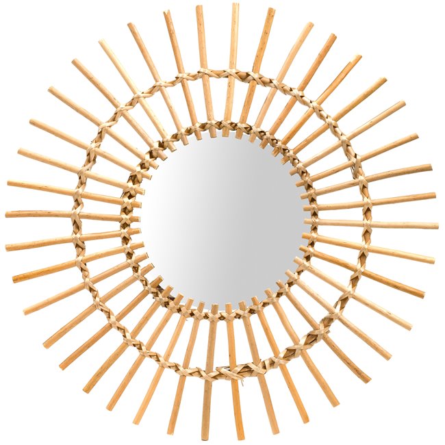 Mirror Sun Jane, rattan, D58cm