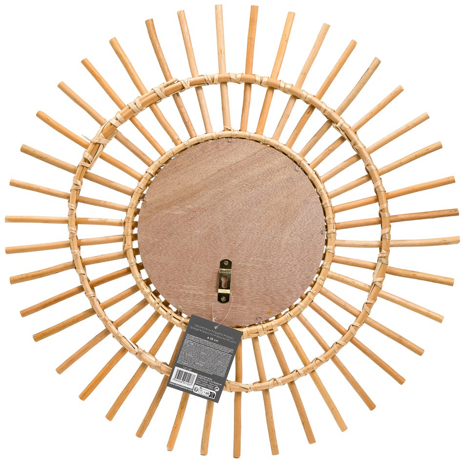 Mirror Sun Jane, rattan, D58cm