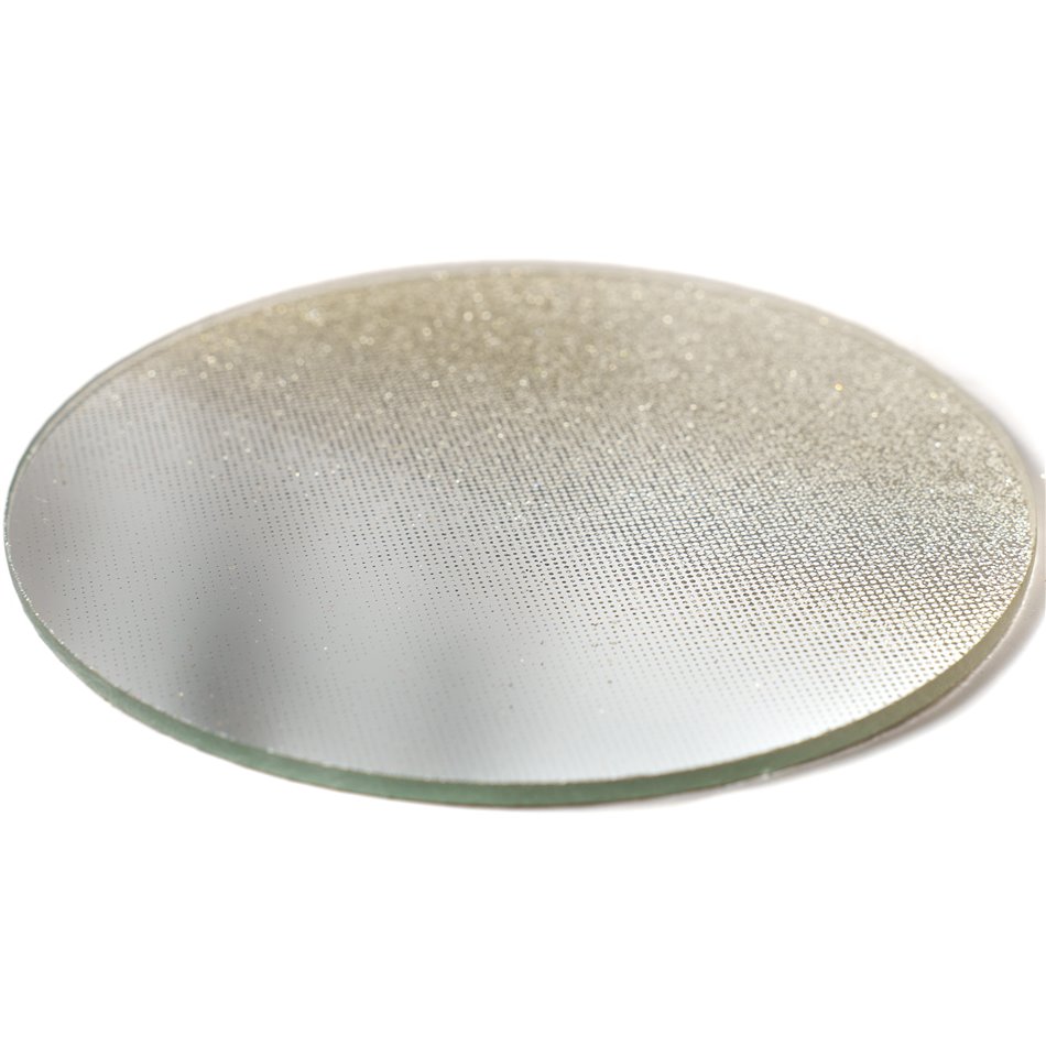 MIRROR CANDLE HOLDER, orange, D10cm