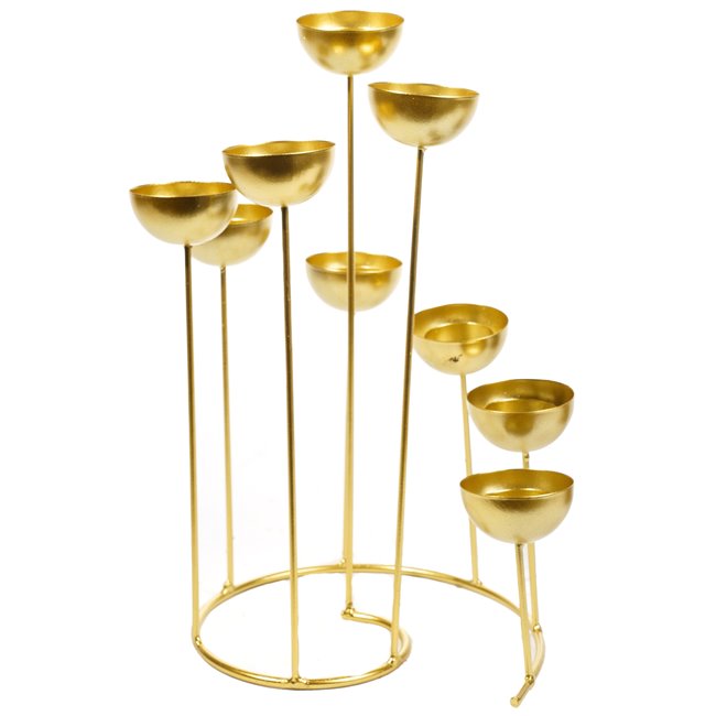 Candle holder SPIRAL, metal, H35x25x24cm