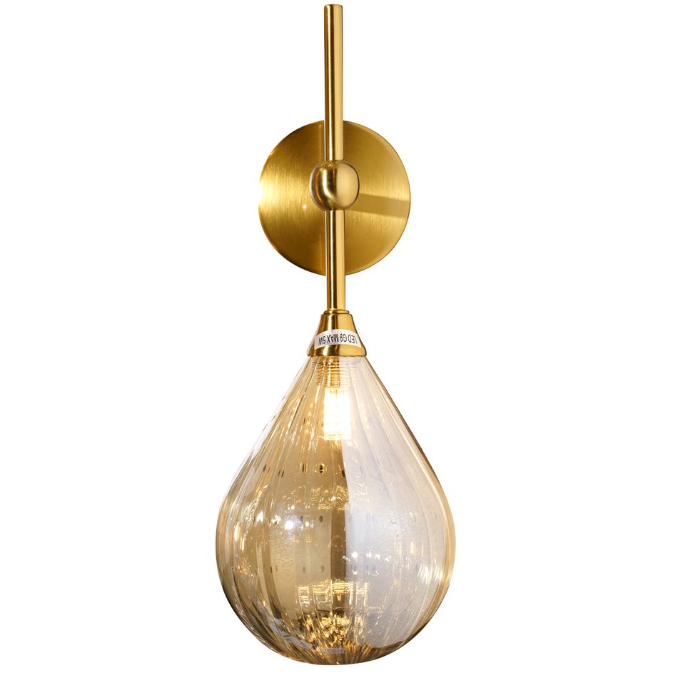 Wall lamp Rosera Cognac, brass, H28x20x13.5cm, G9x1 35W(MAX)
