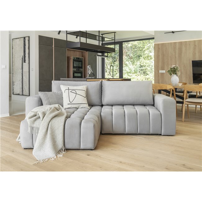 Corner sofa Ebonett L, Monolith 77, blue, H92x250x175cm