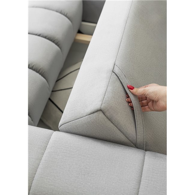 Corner sofa Ebonett L, Monolith 77, blue, H92x250x175cm