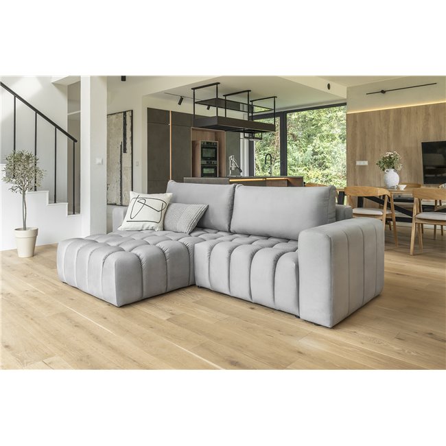 Corner sofa Ebonett L, Monolith 84, gray, H92x250x175cm
