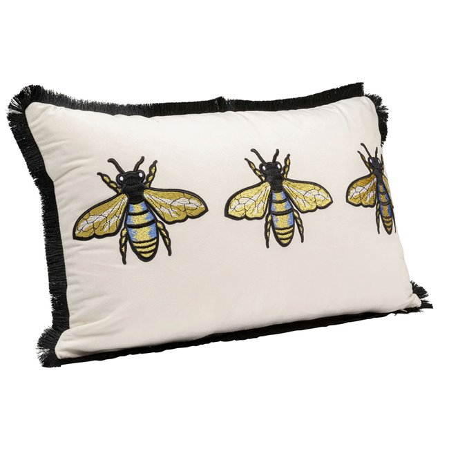 Decorative cushion Bees White, 50x30cm