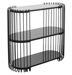 Konsolė Wire, juodas, H78x81x37cm