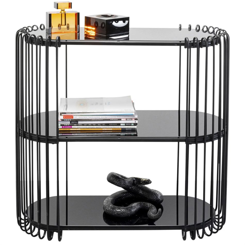 Console Wire, black, H78x81x37cm