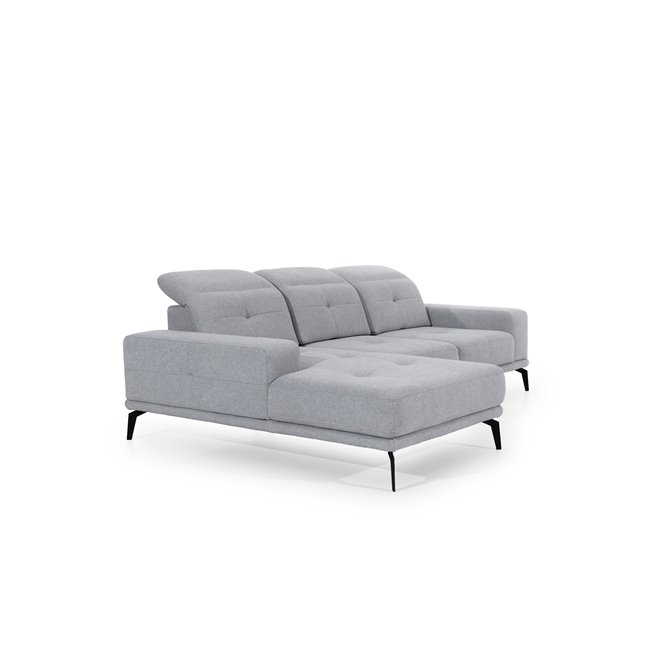 Угловой диван Eltorrenso L, Soft 17, белый, H98x265x53см