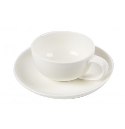 Coffee Cup Costa with saucer, 150ml, H-4cm, D-8.5cm, D-14cm