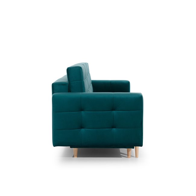 Sofa bed Elsgard, Monolith 09 brown, dark brown cushions, H93x233x92cm